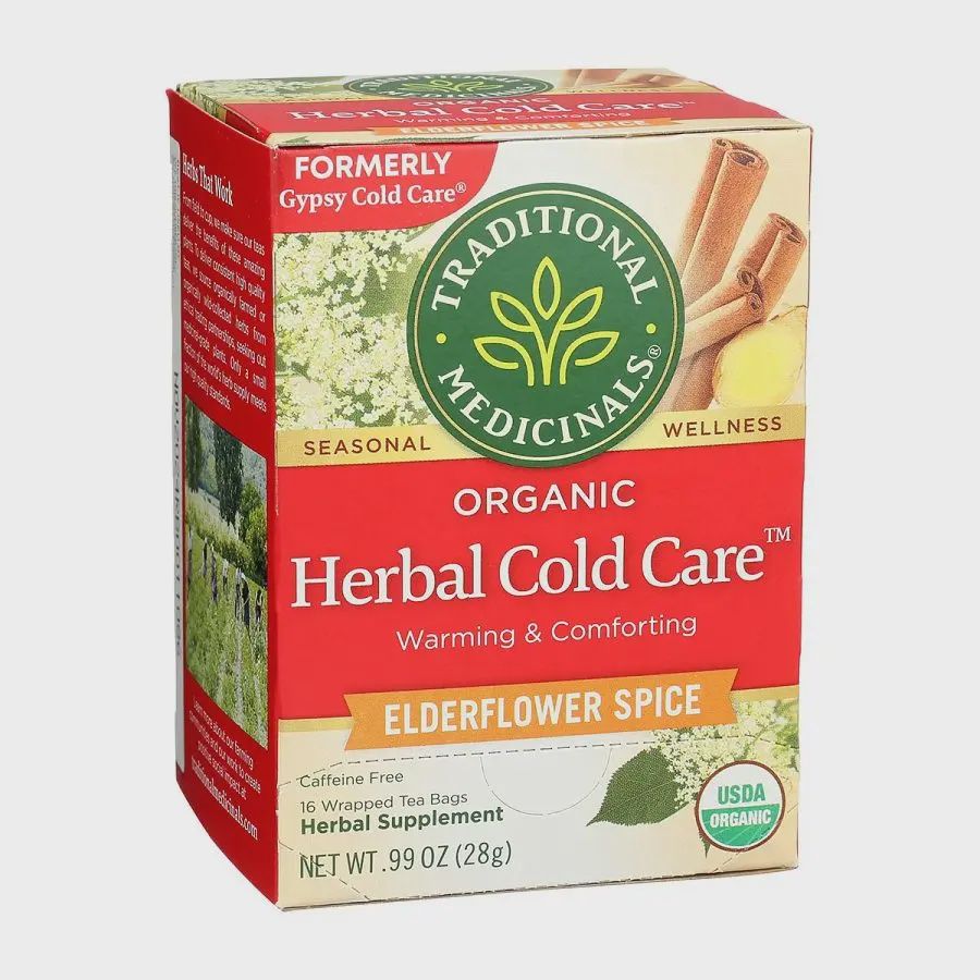 TRADITIONAL MEDICINALS ORGANIC HERB COLD CARE ELDERFLOWER SPICE TEA 16 CT
