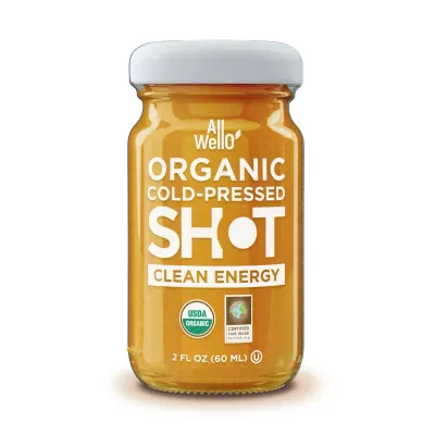 ALLWELLO ORGANIC COLD-PRESSED CLEAN ENERGY SHOT WITH GINSENG
