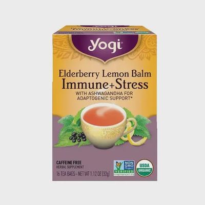 YOGI ORGANIC ELDERBERRY LEMON BALM IMMUNE &amp; STRESS TEA 16 CT