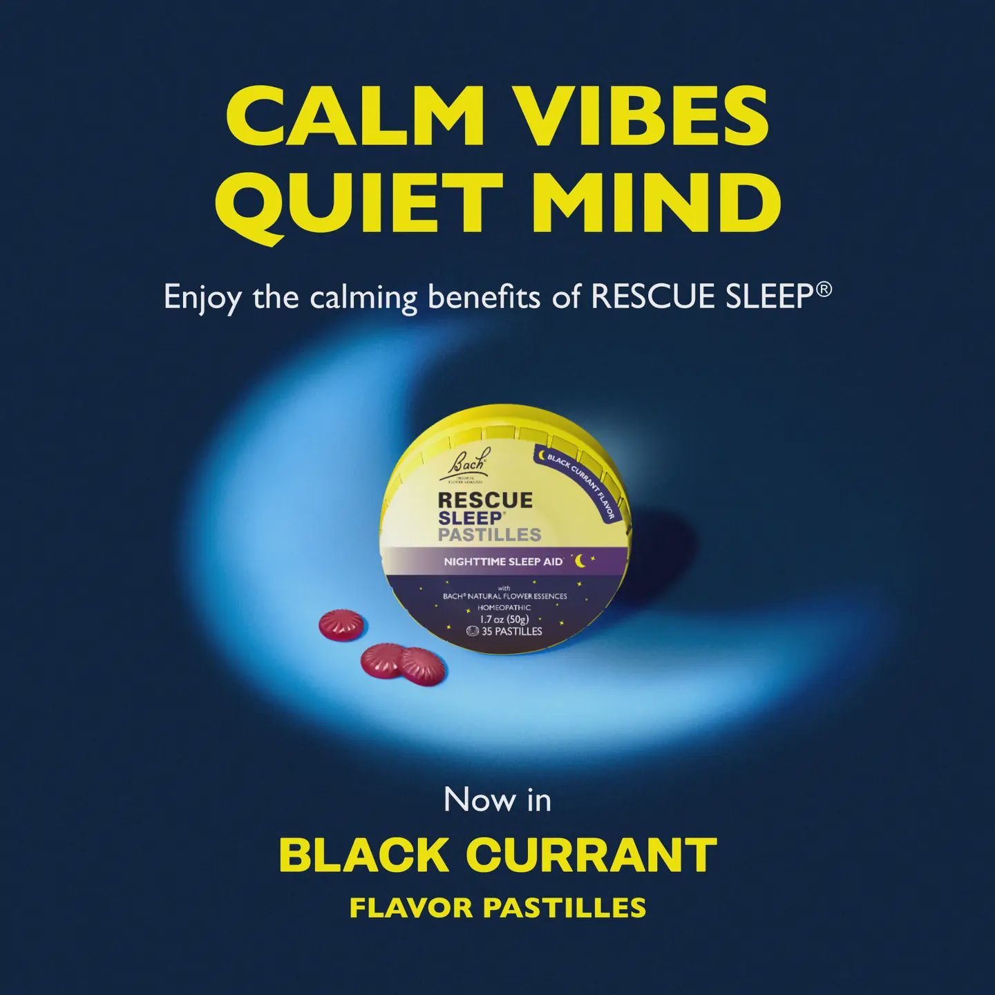 BACH RESCUE SLEEP PASTILLES BLACK CURRANT FLAVOR SLEEP AID