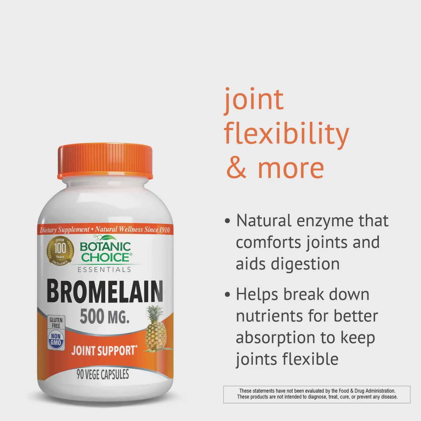 BOTANIC CHOICE BROMELAIN 500 MG