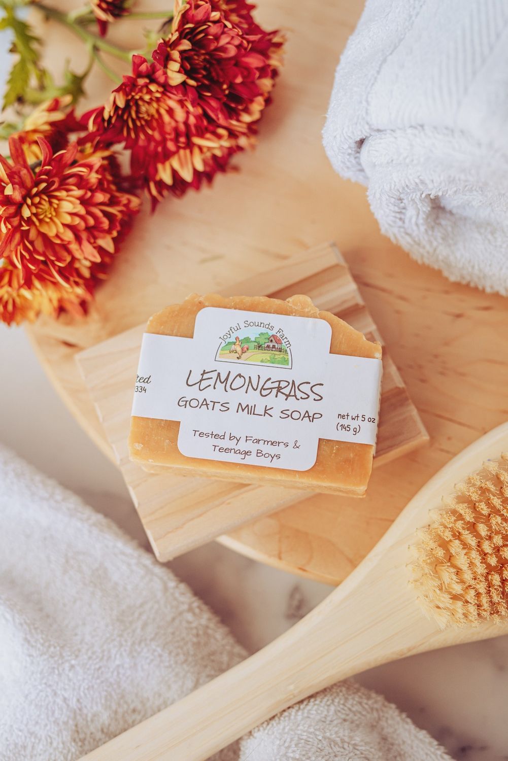 JOYFUL SOUNDS HANDMADE GOAT'S MILK SOAP - LEMONGRASS