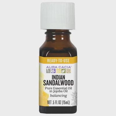AURA CACIA INDIAN SANDALWOOD W/JOJOBA ESSENTIAL OIL .05 OZ