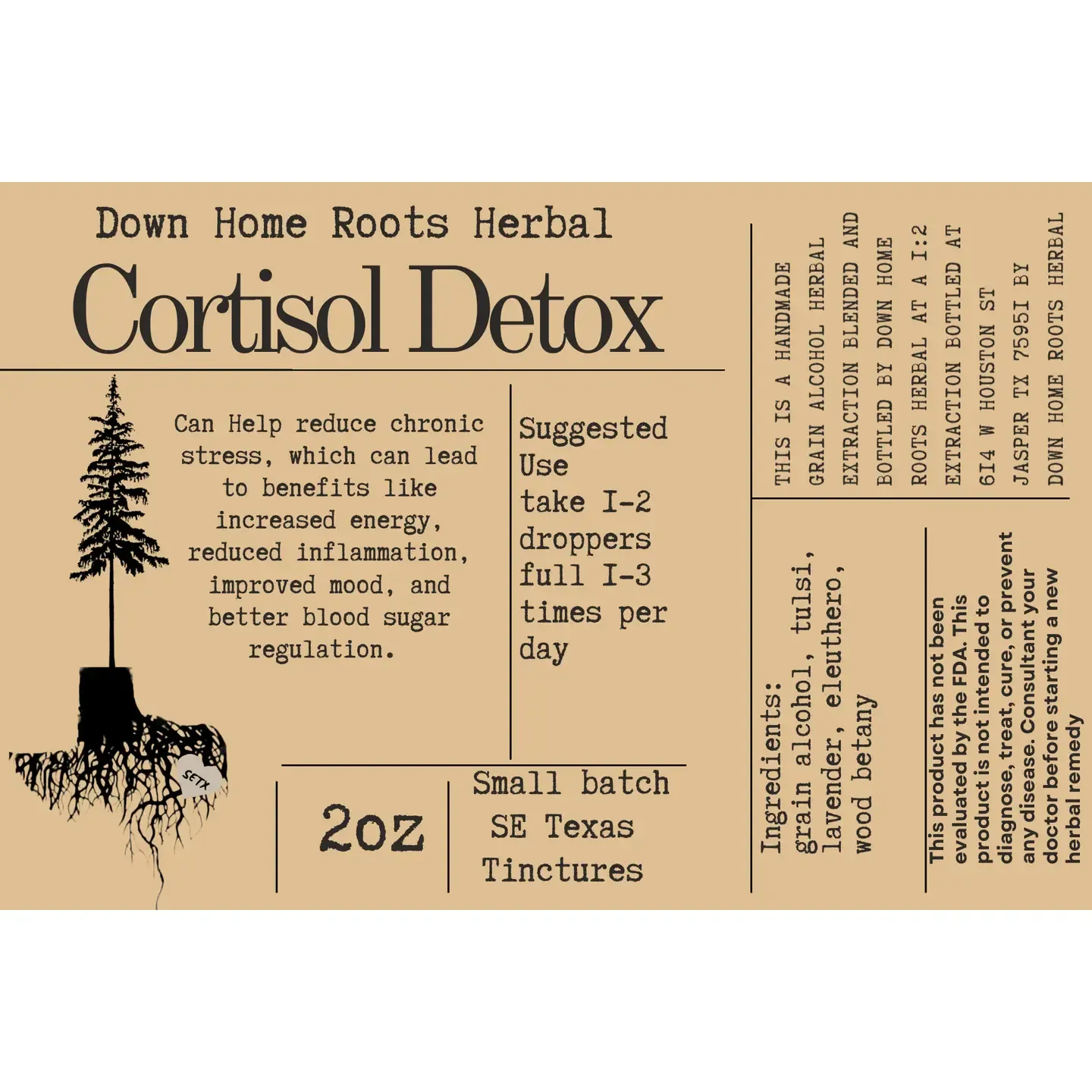 DOWN HOME ROOT CORTISOL DETOX