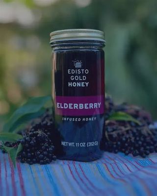 EDISTO GOLD ELDERBERRY INFUSED HONEY 11 OZ