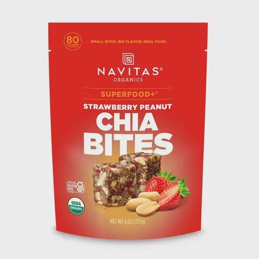 NAVITAS ORGANICS SUPERFOOD STRAWBERRY PEANUT CHIA BITES