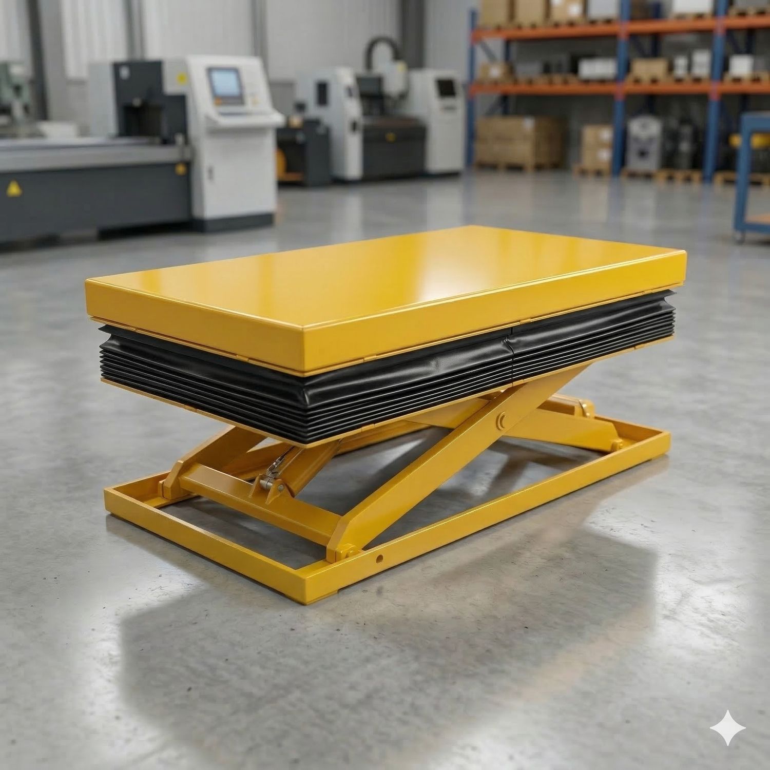 HYDRAULIC LIFT TABLE ME-100 SMOOTH TOP 1000 x 1600 (HEIGHT 300 x 1100) - CAPACITY 1000 KG EXP (380V)