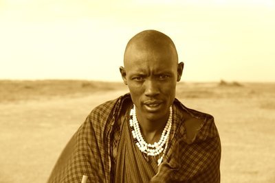 Signed Print: Masai Chief, Tanzania