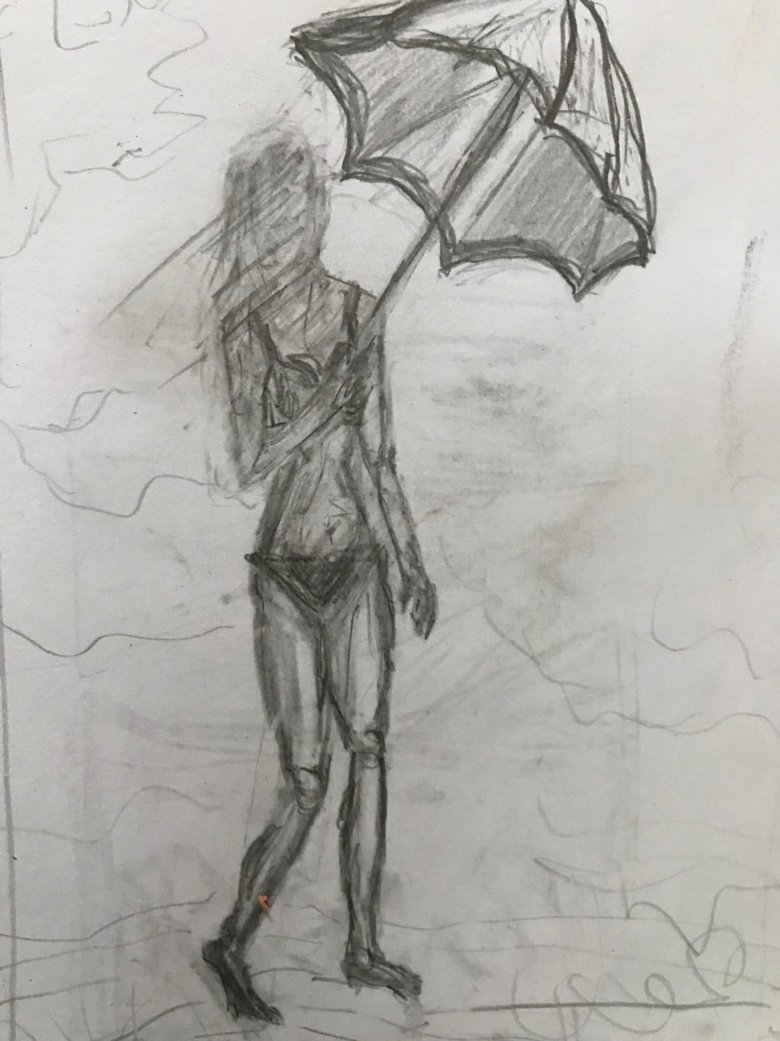 Coffee and A Sketch: Monet's Umbrella