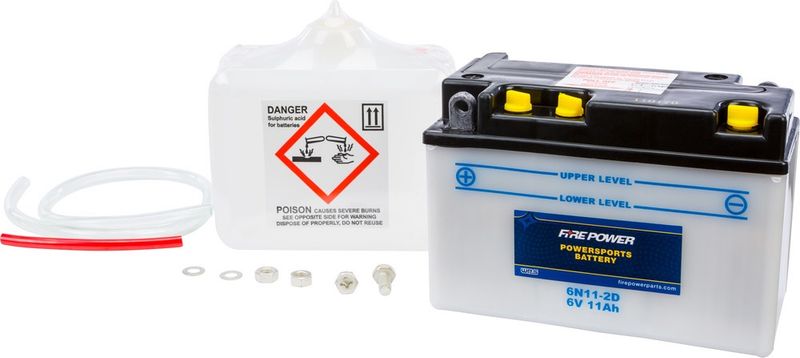 FIRE POWER BATTERY W/ACID 6N11-2D 6V