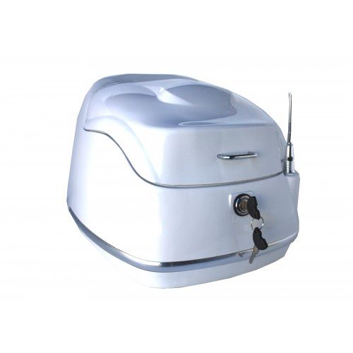 Jet Rear Luggage Box (White) — Shop — Detroit Moped Works