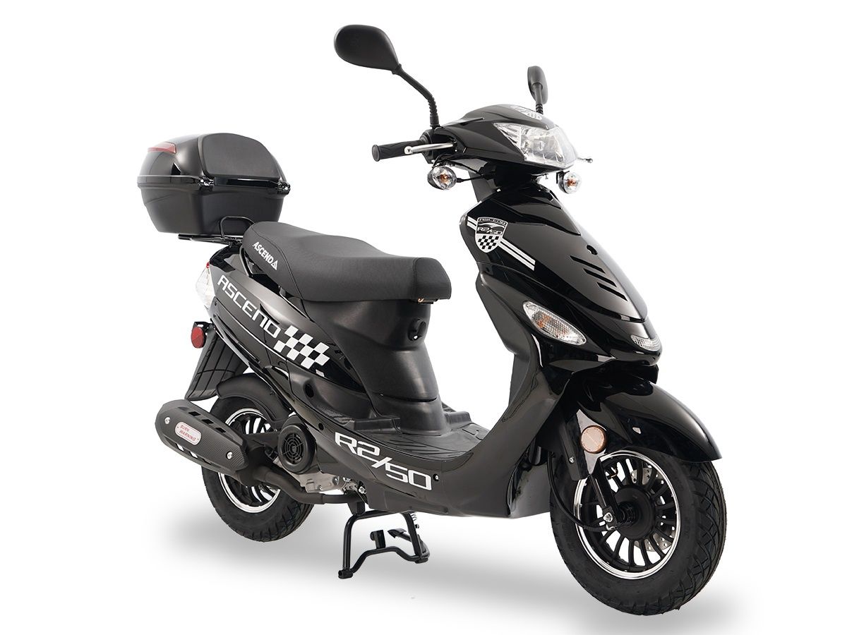 IceBear - R2/50 - 49cc - Street Legal Moped (PMZ50-4), Color: Metallic Black