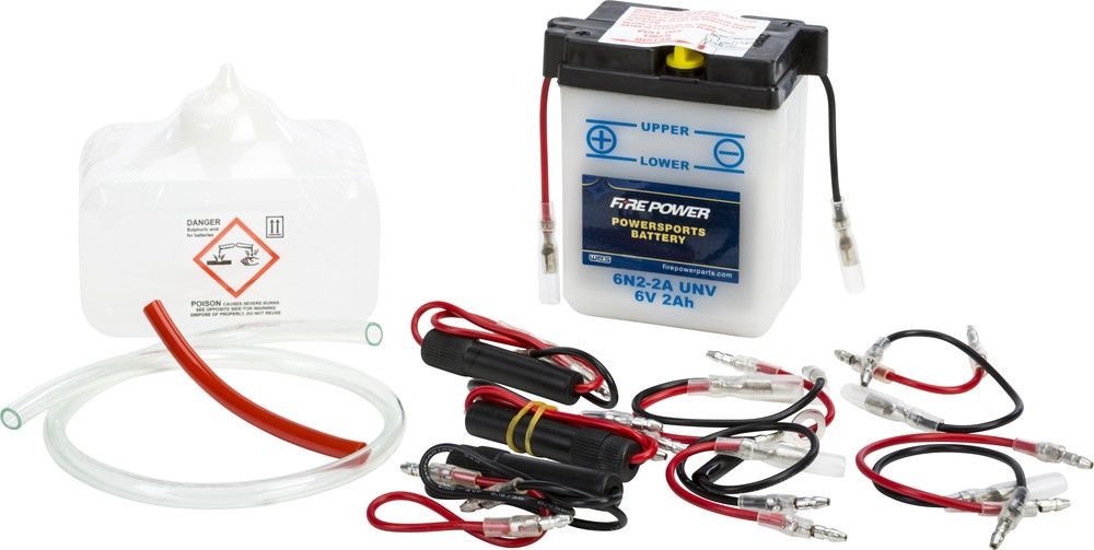 Battery w/Acid (6N2-2A) UNV 6v 2ah