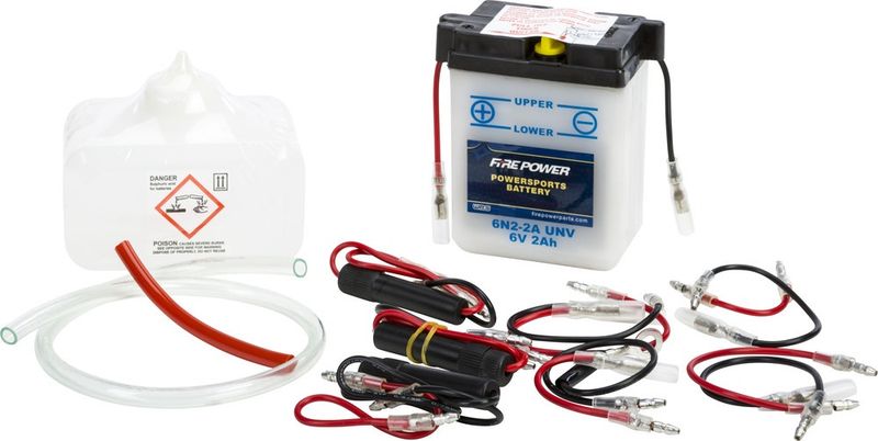 Battery w/Acid (6N2-2A) UNV 6v 2ah
