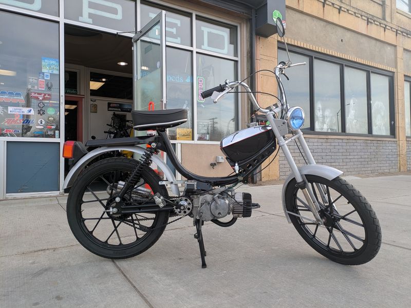 SOLD 1980 Puch Murray - Black and Silver Custom Performance 70cc Fully Restored Vintage Moped SOLD 1980 Puch Murray - Black and Silver Custom Performance 70cc Fully Restored Vintage Moped