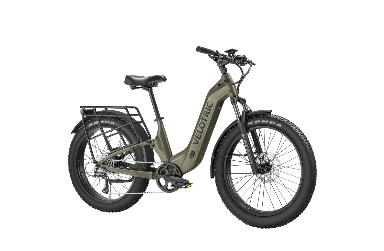 Velotric - Nomad 2X - Full Suspension Fat Tire E-Bike (750w / 1400w peak) Velotric - Nomad 2X - Full Suspension Fat Tire E-Bike (750w / 1400w peak), Style: Sage Step-Through