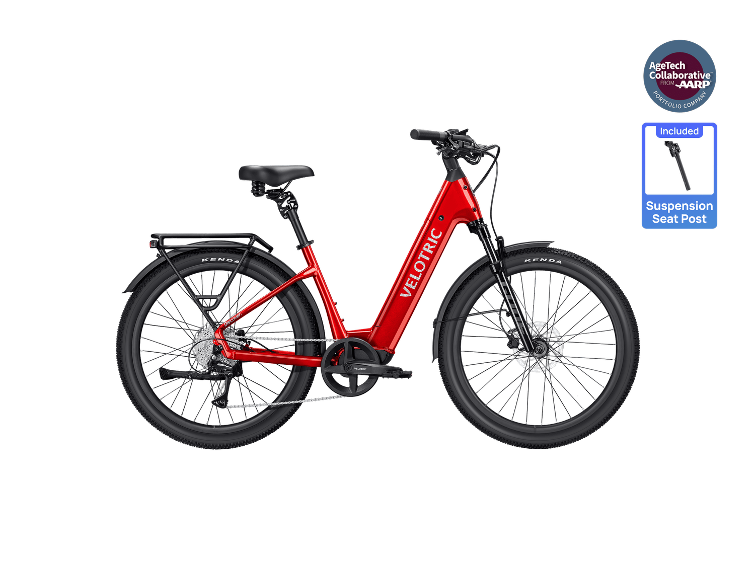 Velotric - Discover 3 - Savvy Long- Range Commuter - (750w / 1400w peak), Style: Cherry Crimson (Regular)