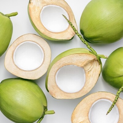 Fresh Coconut - Green, Young, Organic, Coco - Box of 6