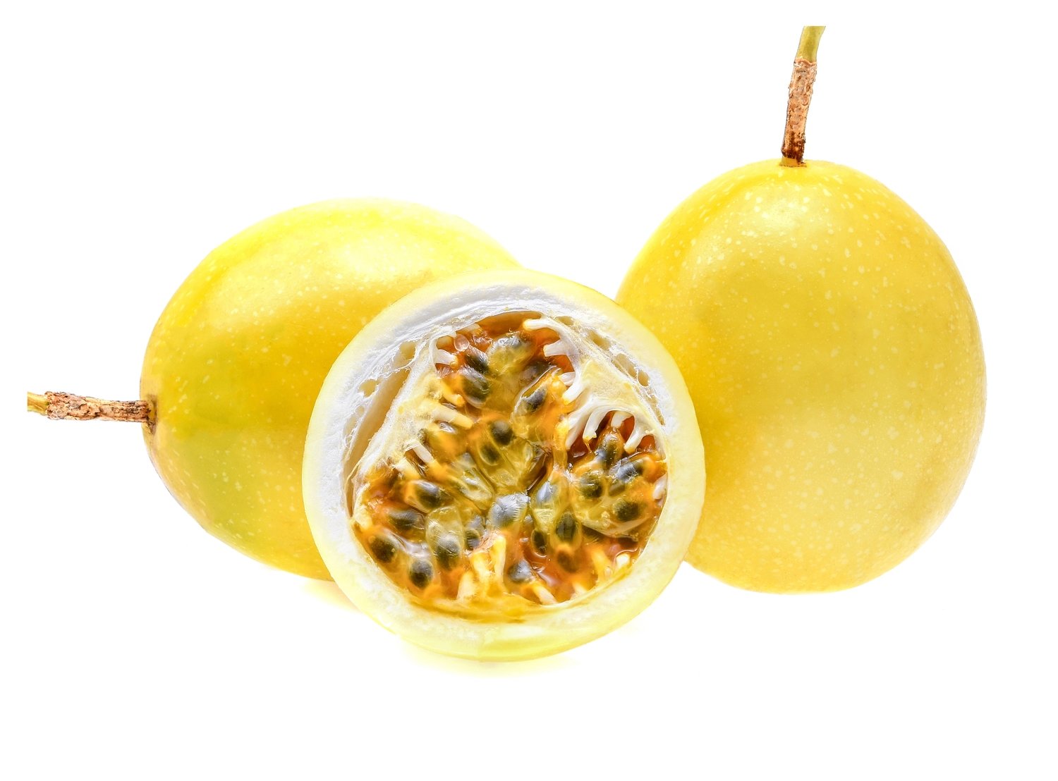 Yellow Passion Fruit -  12 Plump fruits (or Equivalent to 3lbs), box - Fresh - Aromatic & Flavorful - Florida Grown - Tropical, Seasonal, FREE SHIPPING