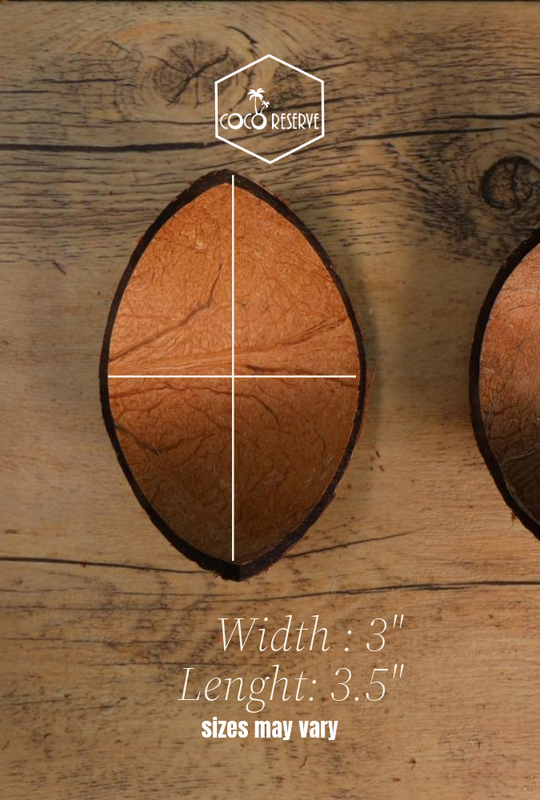 Coconut Shell Dish Boats - 30 pieces
