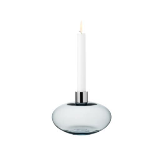 Orrefors Pluto Candlestick (grey)