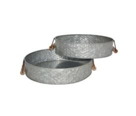 Galvanized Deep Trays with Handles