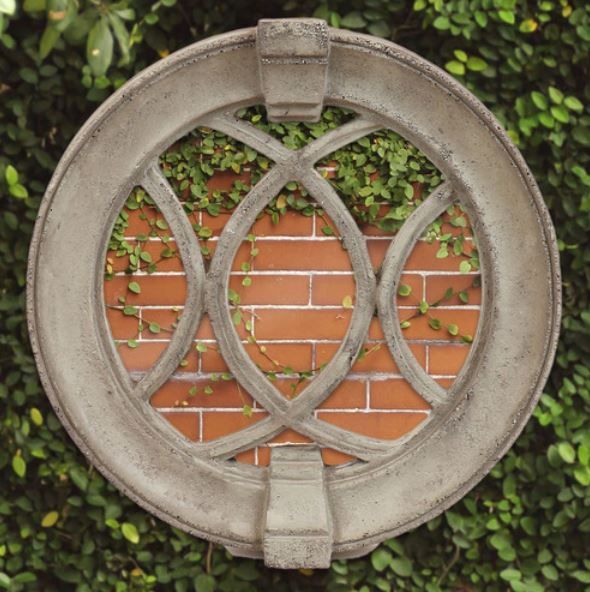 Laced Round Framed Mirror
