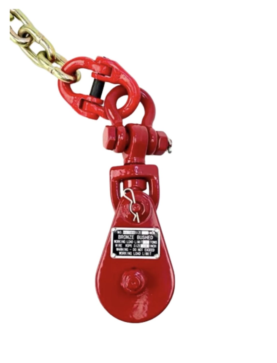 2 Ton Snatch Block w/ 5/16" Chain &amp; Grab Hook Assembly