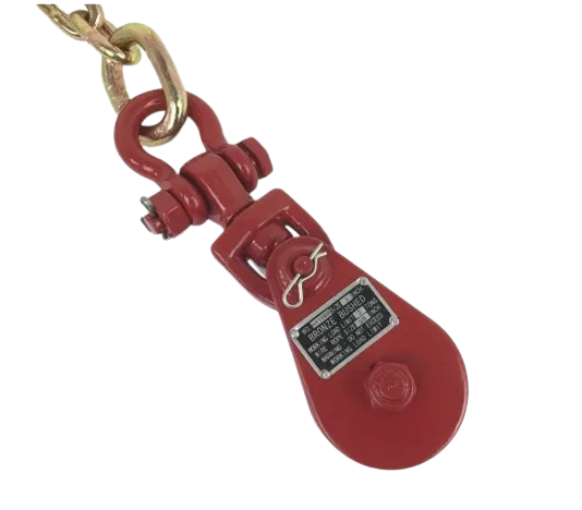 2 Ton Snatch Block w/ Shackle w/ Chain &amp; Grab Hook Assembly