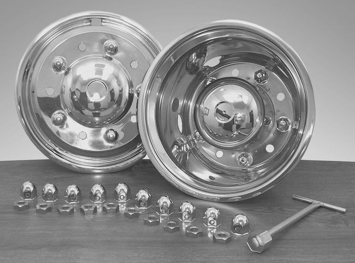 19.5" X 7.5" 2002+ INT'L 10 Lug 5HH Front Axle Set
