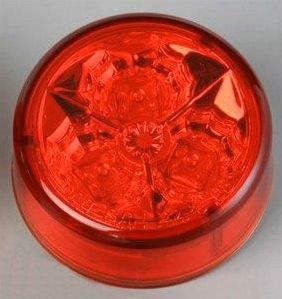 2" ROUND LED RED/RED
