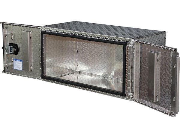 Diamond Tread Aluminum Underbody Truck Box with Barn Door
