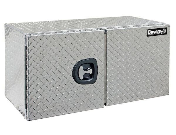Diamond Tread Aluminum Underbody Truck Box with Barn Door