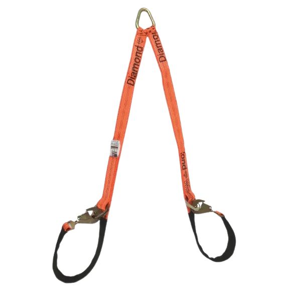 2" x 56" Axle V Strap - Diamond Weave, Colors: BLACK