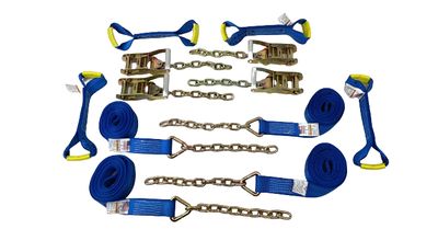 2" x 14' 8pt Kit w/ Chain Ends - Diamond Weave w/ Tow Bag