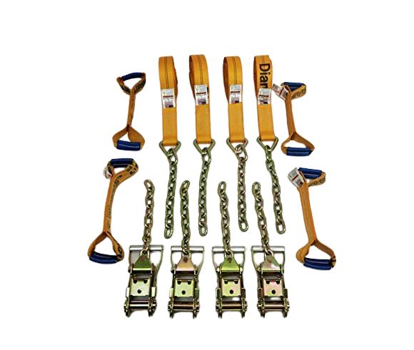 2" x 14' 8pt Kit w/ Chain Ends - Diamond Weave w/ Tow Bag