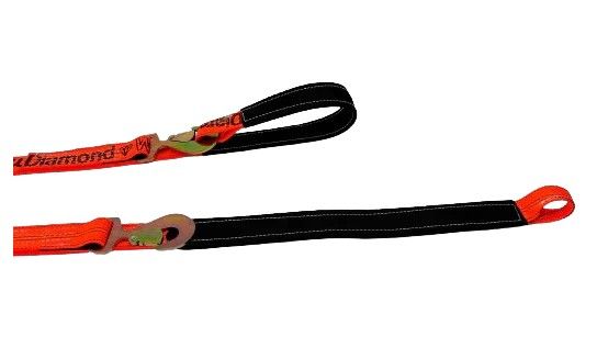 2" X 57" Axle V-Strap w/ 2" Flat Snap Hooks