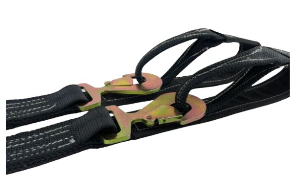 2" X 57" Axle V-Strap w/ 2" Flat Snap Hooks