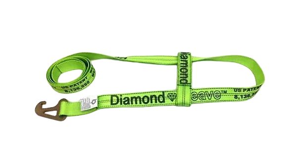 2" X 10' Jerrdan Strap - Diamond Weave, Colors: BLACK