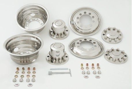 22.5" x 7.5"-8.25" Stainless Steel Bolt On Simulator Set