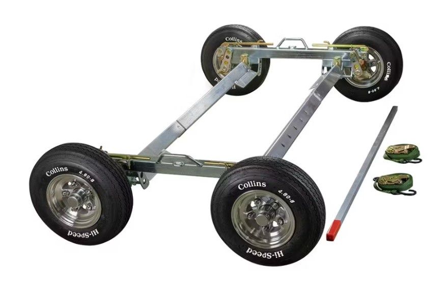 Collins Hi-Speed Dolly PRO Dolly Set Zinc Plated w/ Aluminum Axles and Aluminum Diamond Cut Wheels
