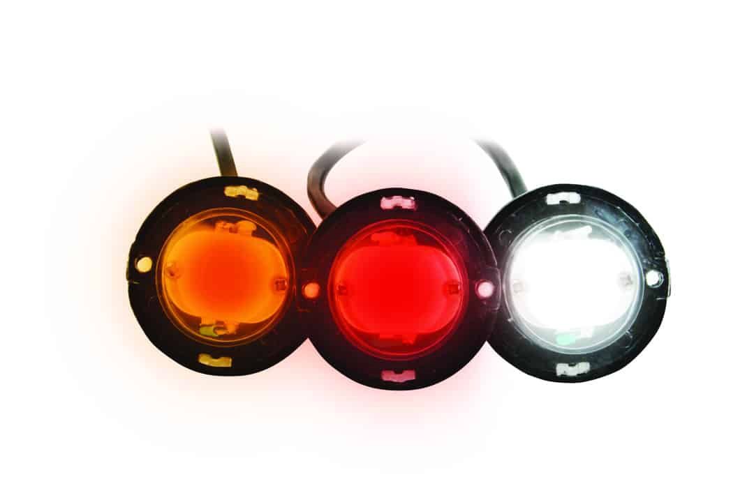 10 Watt LED Button Strobe, Colors: AMBER