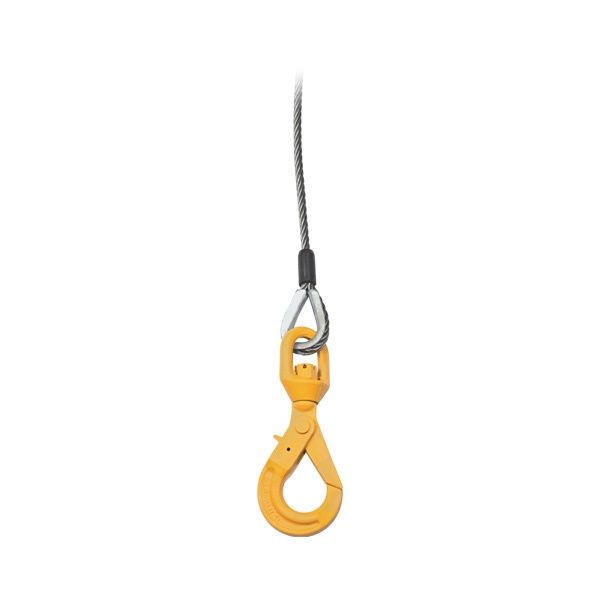 3/8 Steel Core Winch Cable with Self Locking Hook, Length: 50ft