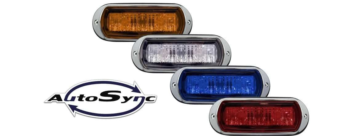 AutoSync LED Flasher 5″x 2″, Colors: AMBER/RED