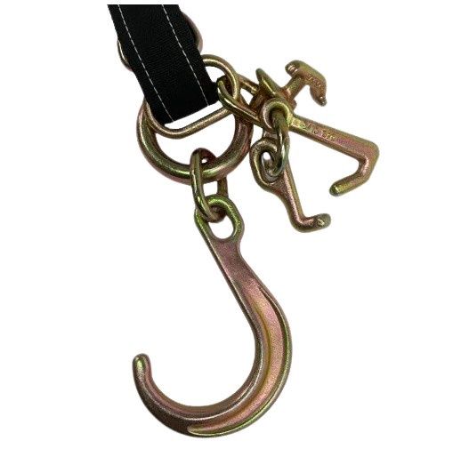 2" X 56" Multi Axle Bridle w/ 8" Sport J Tow Hook, Frame Hooks R, T and J, Twisted Snap Hook