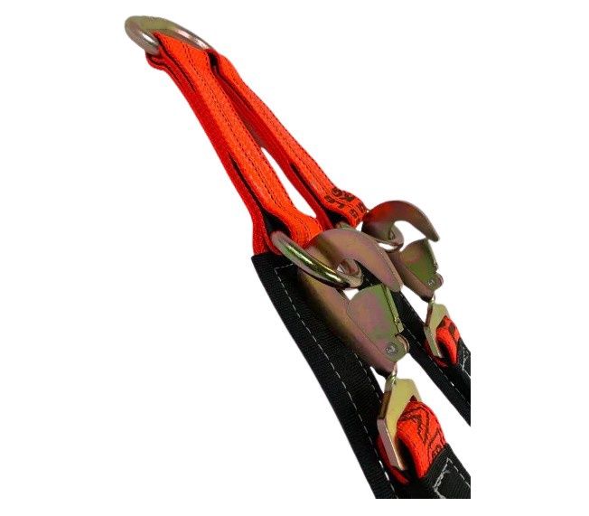 2" X 56" Multi Axle Bridle w/ 8" Sport J Tow Hook, Frame Hooks R, T and J, Twisted Snap Hook