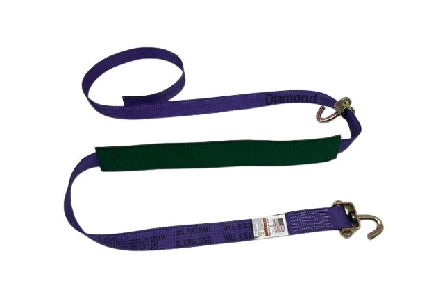 2" x 12' with Swivel J and Rubber Cleats (Strap only)