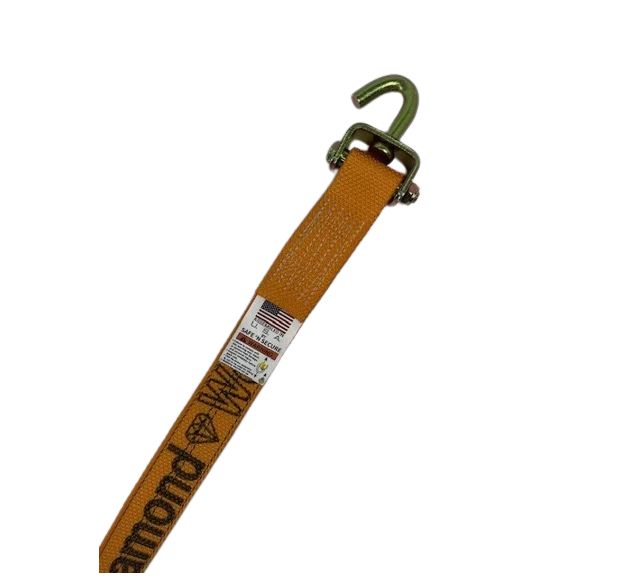 2" x 12' with Swivel J and Rubber Cleats (Strap only)