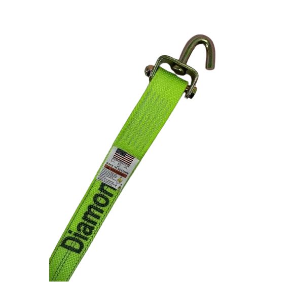 2" x 12' with Swivel J and Rubber Cleats (Strap only)