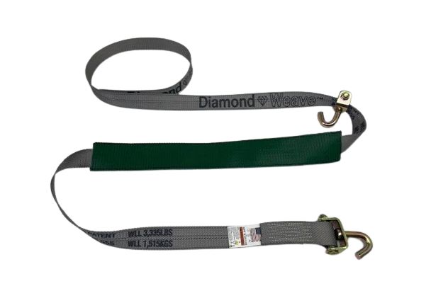 2" x 12' with Swivel J and Rubber Cleats (Strap only)